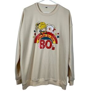 Made in the 80's Shirt Rainbow Brite Sweatshirt Size XXL EUC  = N/C #1047-OAK